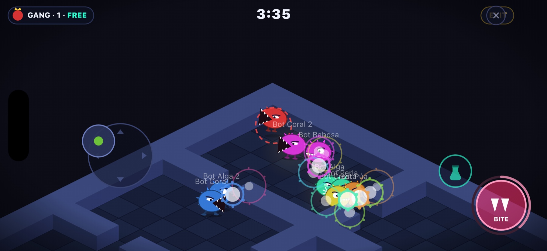 Gangs clashing in the maze