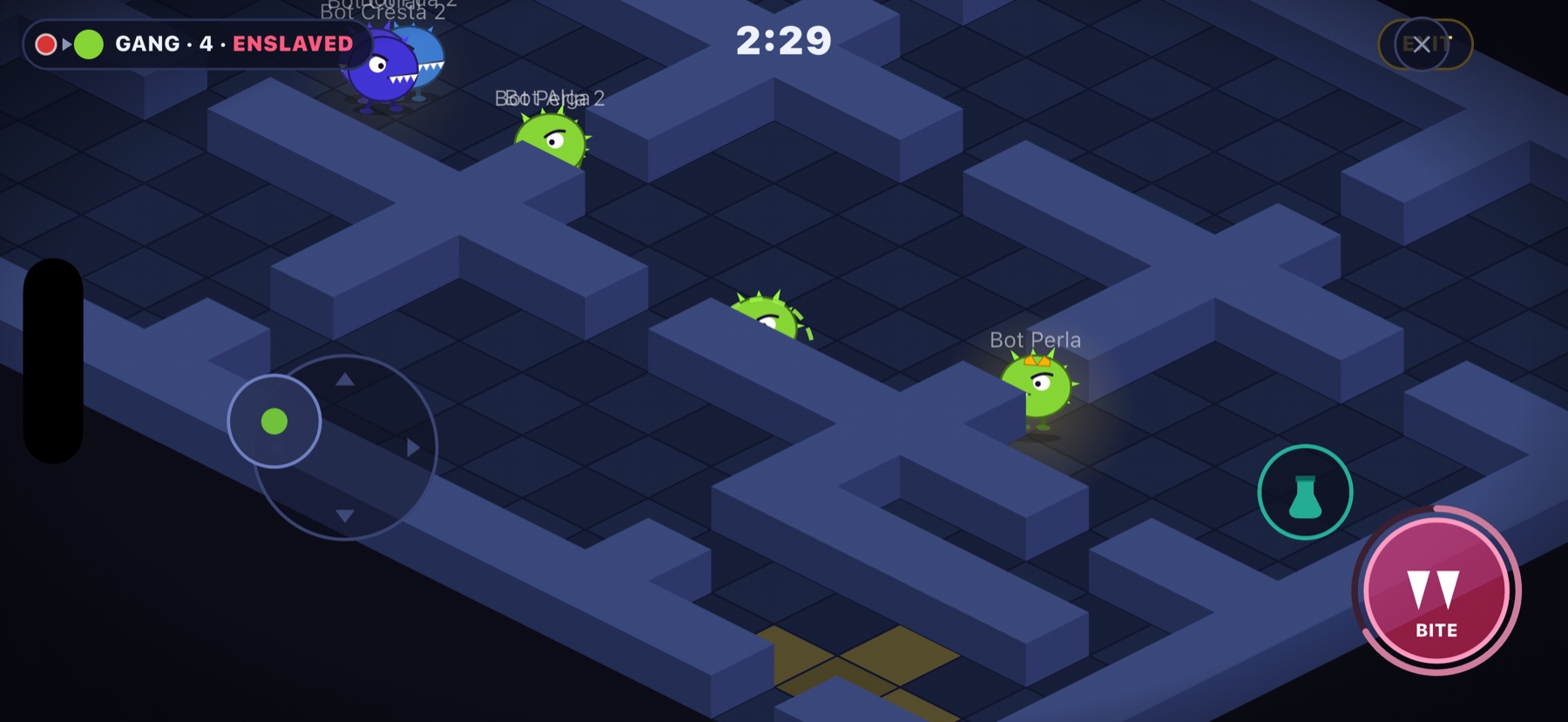 The gang runs for the exit
